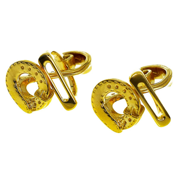 Hermes Yellow Gold Golf Club Cufflinks