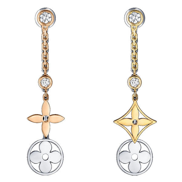 POWERED BY BUSINESS.Louis Vuitton 18k Pearl Idylle Blossom Earrings