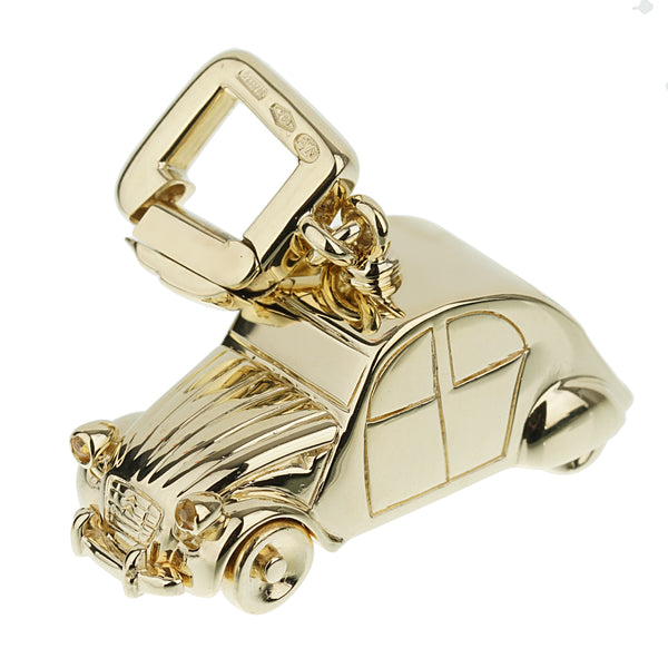 Louis Vuitton Mahjong Wealth Tile White Gold Charm Pendant