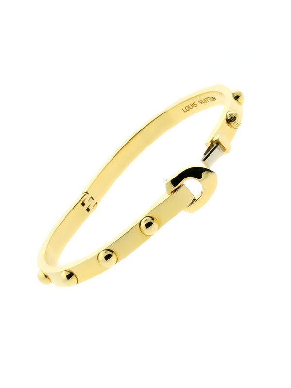 Louis Vuitton Diamond Gold Bangle Bracelet At 1stdibs