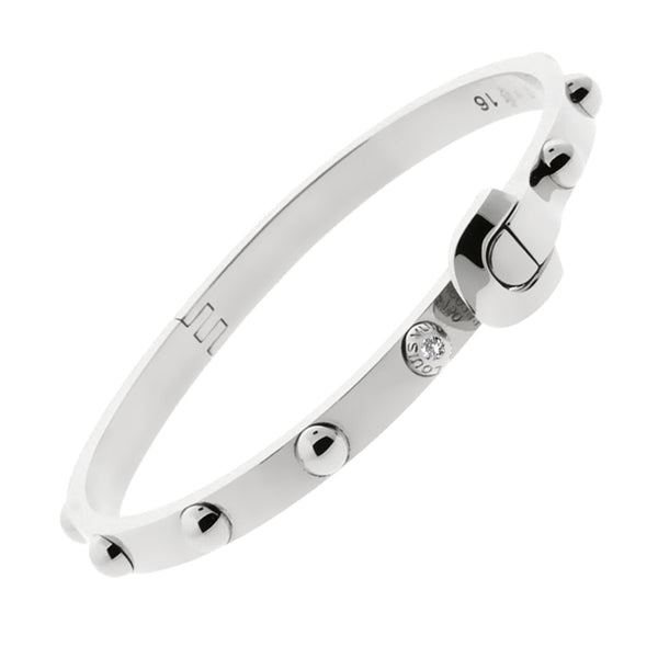 Louis Vuitton 18K Diamond Lockit Bracelet - 18K White Gold Bangle