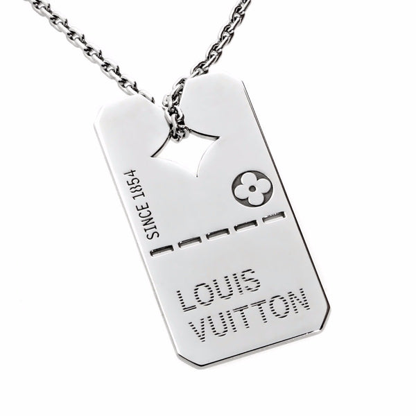 Louis Vuitton Mahjong Wealth Tile White Gold Charm Pendant