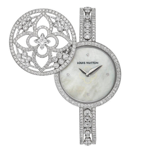 Louis Vuitton Rose Gold and Diamond Tambour Blossom Watch 35mm