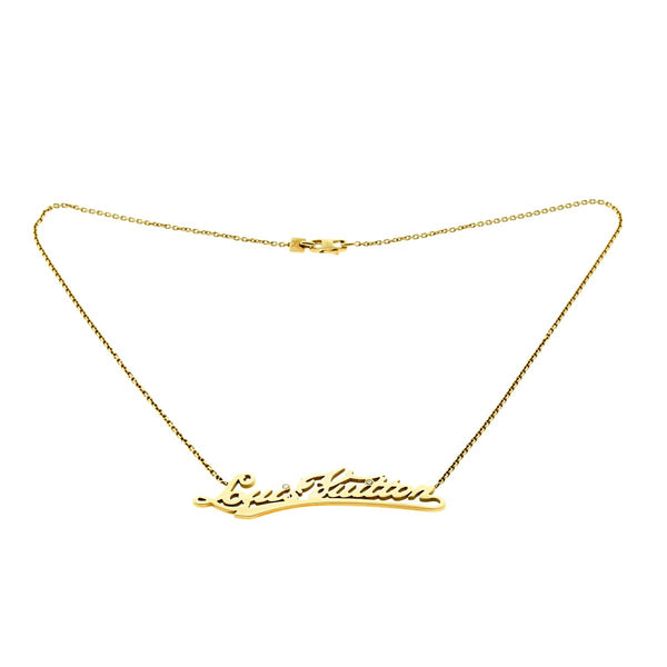 Louis Vuitton LV Volt Mesh Necklace, Yellow Gold Gold. Size NSA