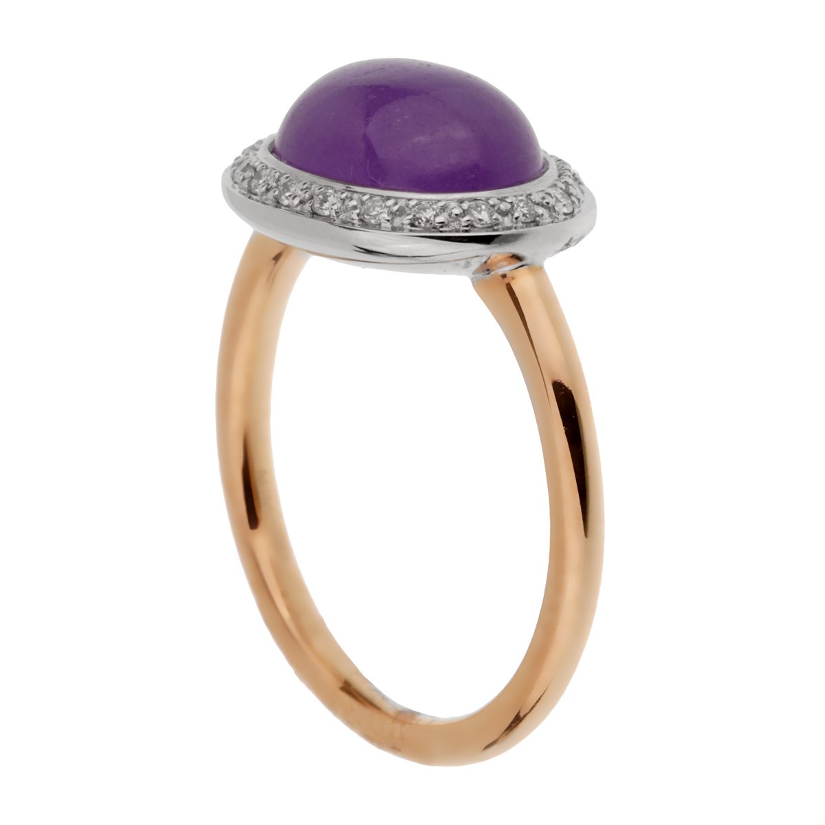 Mimi Milano Violet Jade Diamond Rose Gold Ring – Opulent Jewelers