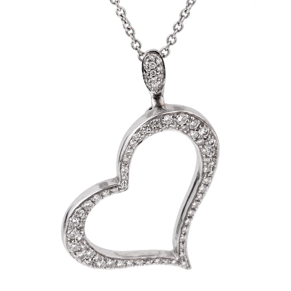 Piaget Diamond Heart White Gold Necklace – Opulent Jewelers