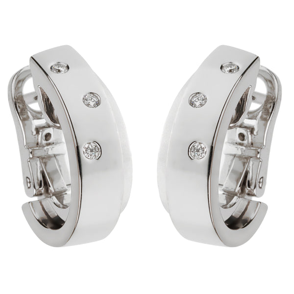 Louis Vuitton Diamond White Gold Earrings – Opulent Jewelers