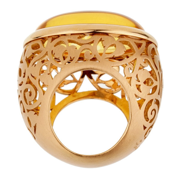 Natural Fancy Colored Diamond Yellow Gold Cocktail Ring For Sale at 1stDibs
