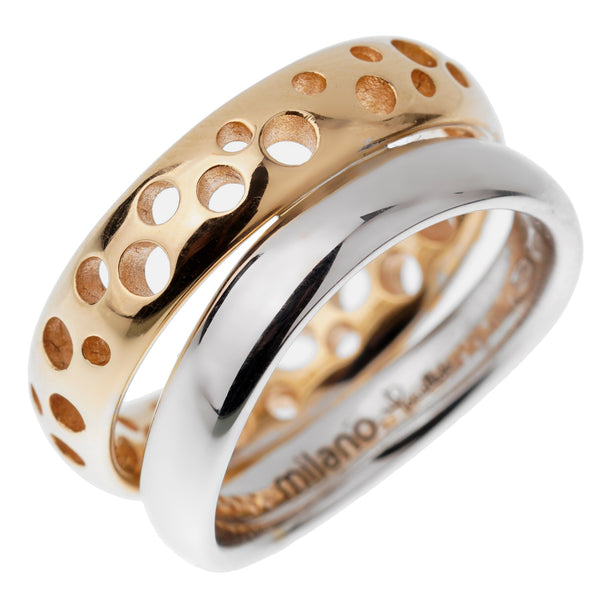 LOUIS VUITTON EMPREINTE Diamond CONCAVE CIRCLE 18k Gold Ring Band