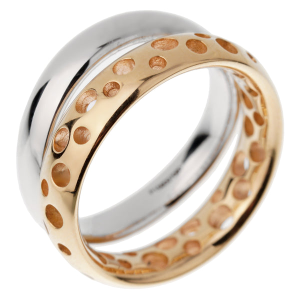 LOUIS VUITTON EMPREINTE Diamond CONCAVE CIRCLE 18k Gold Ring Band