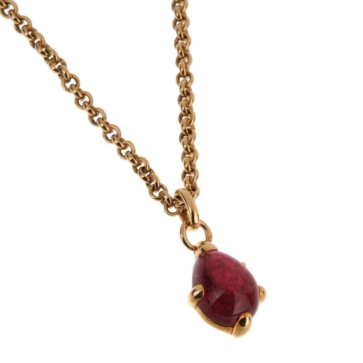 Pomellato Yellow Gold Pink Tourmaline Pendant Necklace – Opulent Jewelers