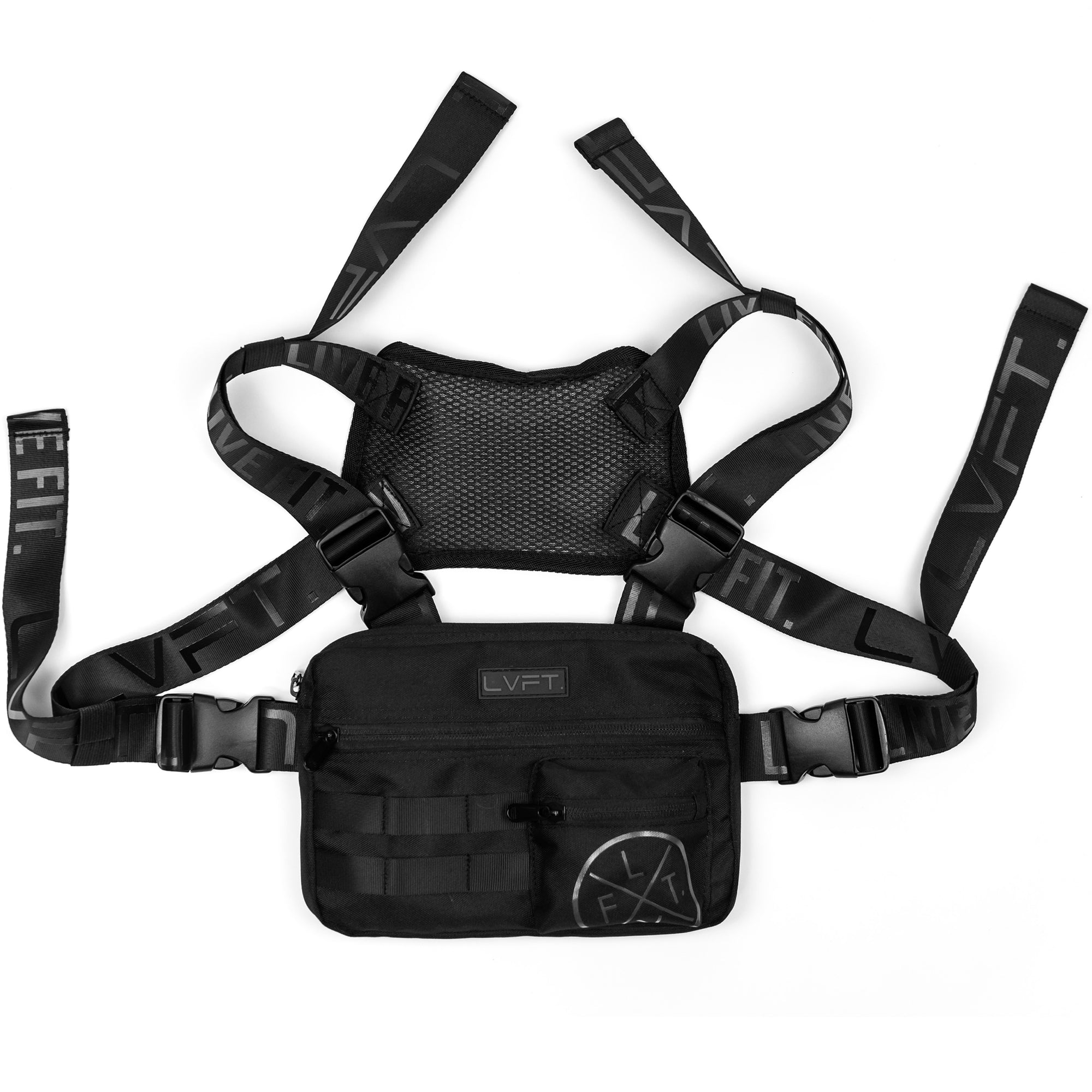 Tactical Chest Rig - Black / Black - Live Fit. Apparel