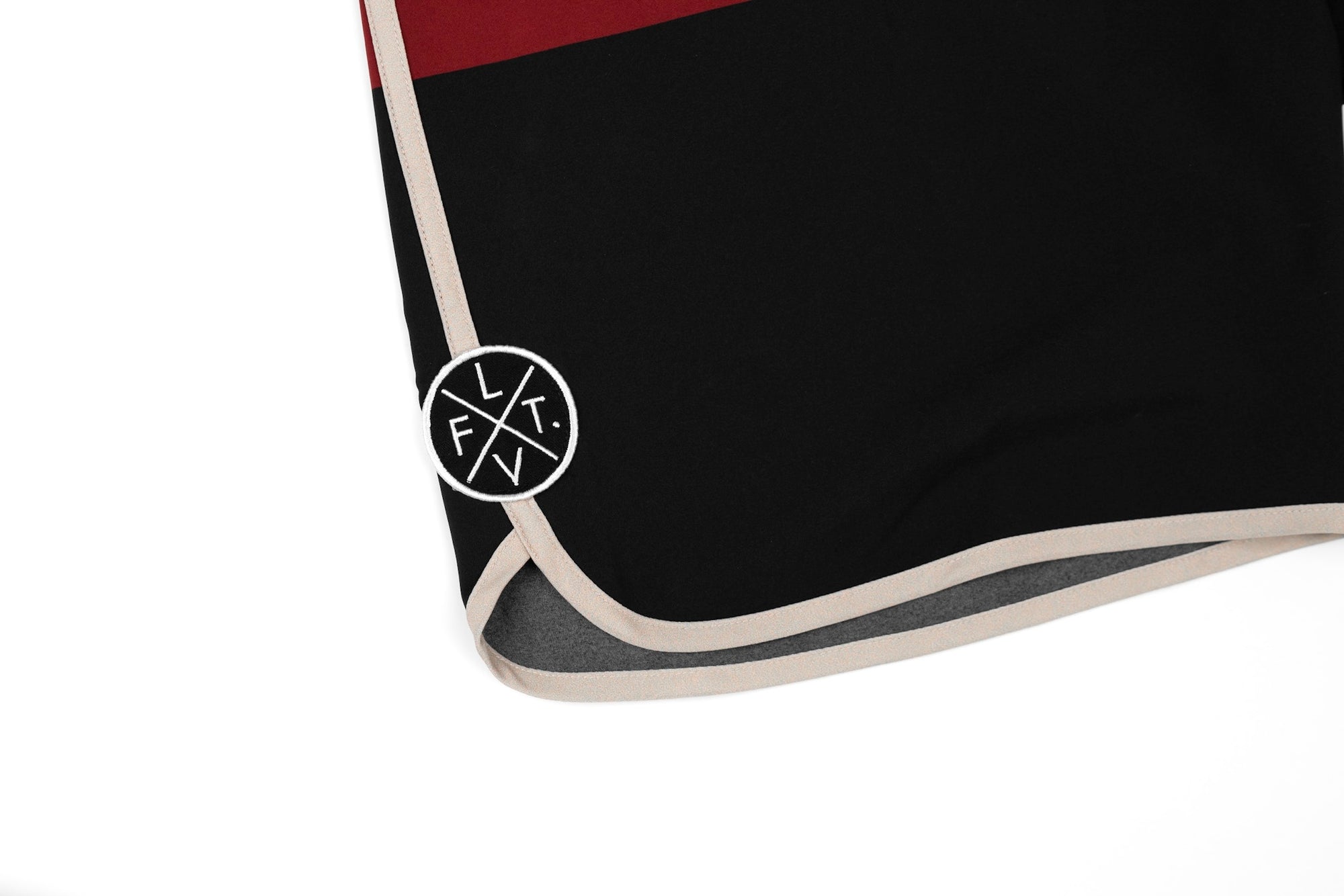 Signature Pro Boardshorts - Black / Maroon - Live Fit. Apparel