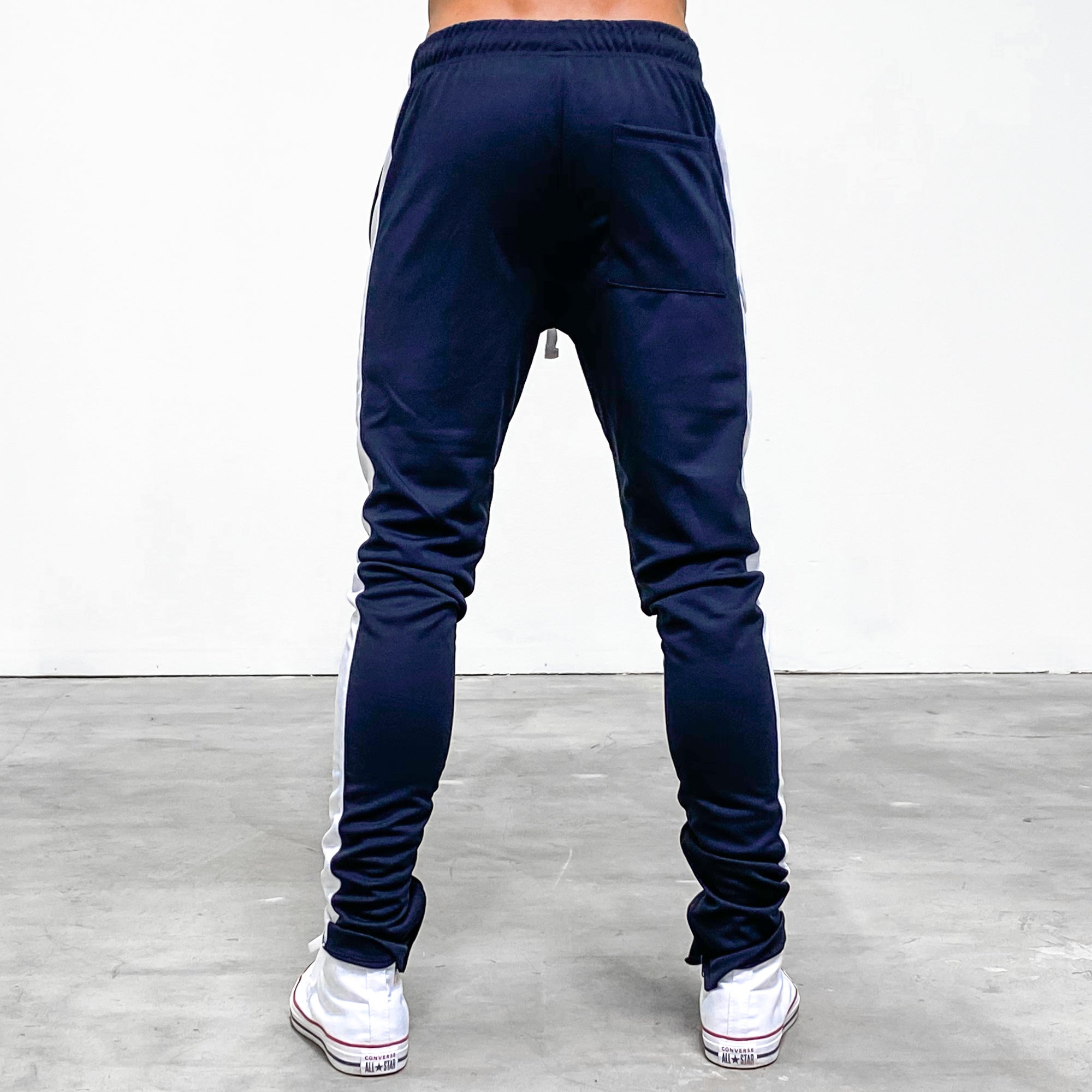 navy blue trackies