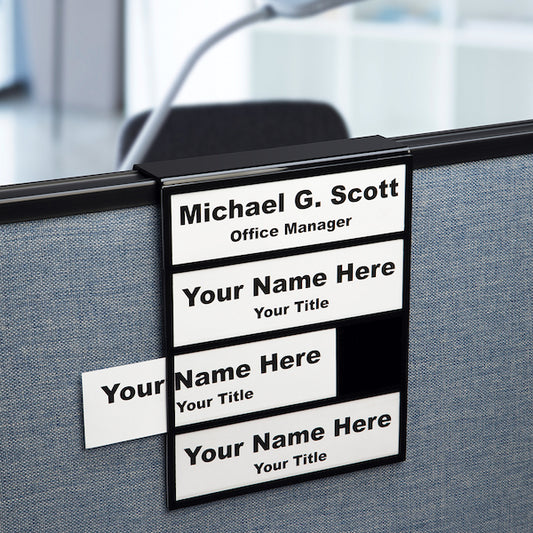 Multi-Tier Cubicle Nameplate Holders | Plastic Products Mfg. – Plastic ...