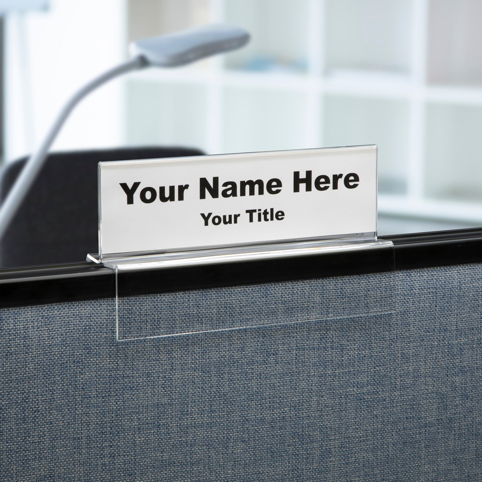 Tiered Double-Sided Cubicle Nameplate Holders - Maximize Space ...