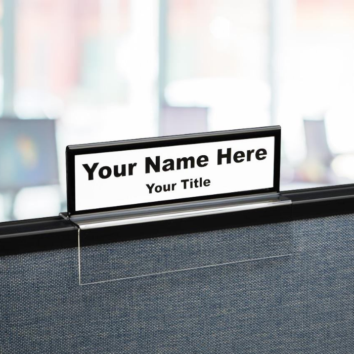 Tiered Cubicle Nameplate Holders with Border| Plastic Products Mfg ...