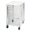 Cover for 10-Tire Sheet Pan Rack 4/Pack aluminum rack cover provides an economical way to protect pre-plated food from contamination. This essential cover is manufactured specifically for 10-tier aluminum rack. The cover is built to stand up to the daily demands of the busiest commercial kitchens and bakeries. The rack cover is extremely durable and features a clear front for easy product recognition.