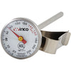 Frothing Thermometer 12/Pack features an easy-to-read 1" dial with a temperature range of 0° to 220° F, this thermometer delivers accurate readings. The thermometer is ideal for use in measuring the temperature of frothed milk for cappuccino and other other beverages. The built-in clip allows for it to attach to a frothing pitcher. This model is also NSF listed and can be recalibrated for increased accuracy.