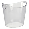 5.25 Quart Ice Bucket – Large clear plastic ice holder for bars, parties, and weddings. Durable, lightweight, and stylish, perfect for keeping champagne, wine, and cocktails chilled at events.