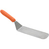 High Heat Flexible Turner w/ Offset 12/Pack features high quality stainless steel construction making it exceptionally durable and sturdy enough to support heavy foods without bending. Featuring a flat blade, this turner easily slides under food while its flexibility provides optimal maneuverability. Thanks to its orange high-heat handle, this well-designed item stays cool to the touch and provides a slip-free comfortable grip. This model is also dishwasher safe and NSF listed.