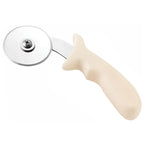 Pizza Cutter 12/Pack crafted from top-quality stainless steel, allows you to slice through even the thickest and cheesiest crust neatly and effortlessly, replaceable wheel blade, the pizza cutter is durable, and easy to clean. Its white polypropylene handle with a secure grip helps to prevent slipping and easily withstand both high and low temperature.