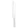 Clear serrated knife with strong, durable plastic construction. Perfect for cutting meats, breads, and desserts. Ideal for parties, catering, buffets, and everyday use.