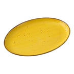 Yanco Coupe Platter LY-2112YL is a stylish and versatile addition to any dining setup. Crafted from high-quality porcelain, this platter features a reactive glaze in a vibrant yellow color, adding a rustic yet elegant touch. Its oval shape provides a unique presentation, making it ideal for serving a variety of dishes, from appetizers to main courses. Built for durability, this platter is designed for high-traffic environments like restaurants, hotels, and cafes. 