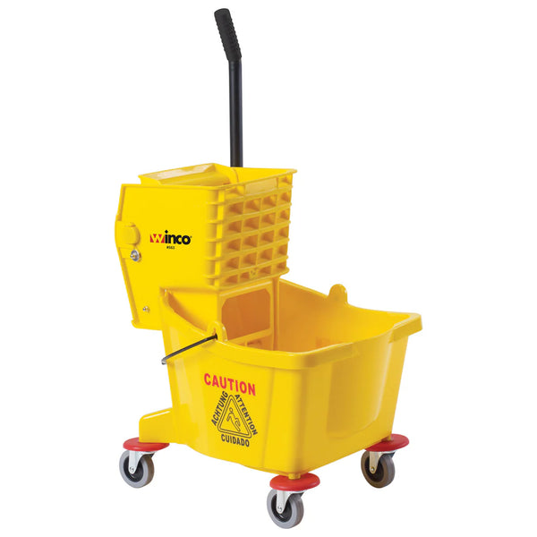 Winco MPB-26-36R, 26qt, Yellow, 36qt Red/Yellow  Mop Bucket w/Wringer