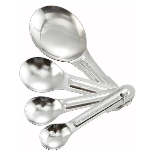 Winco MSP-4P, 4-piece, S/S Economy Measuring Spoon Set