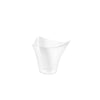 Mini flared triangle cup with a sleek, modern design, perfect for serving appetizers, desserts, and layered treats at catering events, weddings, parties, and upscale dining experiences.