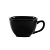 C.A.C. Square Cup Black 8 oz – Modern porcelain cup ideal for coffee or tea. 36 per case. SKU: RSCAC-KSE-61-BLK.