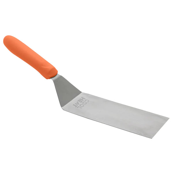 High Heat Square Edge Turner Winco TNH-64, Orange Nylon Handle 12/Pack