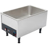 Benchmark Food Warmer 1/Pack countertop stainless steel food pan warmer. This unit is made from a durable 18/8 stainless steel material that will guarantee a long life span of service. The 51096 has an adjustable thermostat for you to customize your warmer for virtually any food or any setting. The extra long legs on the product also give you a very convenient way to clean around the warmer. The dimensions of the inside on this warmer are 12" x 20".