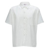 (Black - 3XL, 4XL, L, M, S, XL, 2XL, White - 3XL, 4XL, L, M, S, XL, 2XL) Cook Shirt 24/Pack conceals accidental food stains and provides a neat look. This chef shirt is designed with a breast pocket and snap-button fasteners for easy and hassle-free wear. Short-sleeved snap-button chef shirt that has 1 chest pocket, and a 65/35 poly-cotton blend.