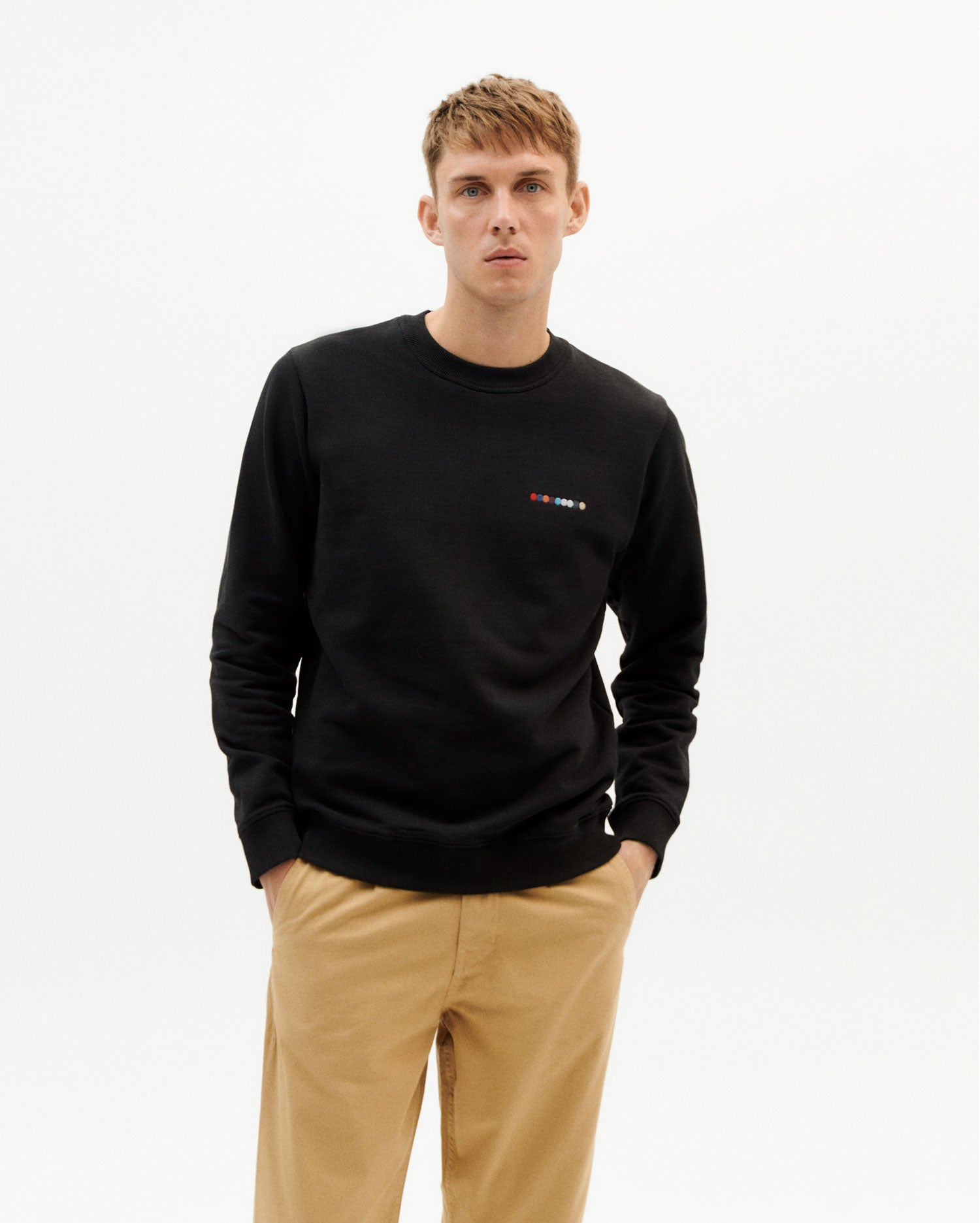 Men's navy Sol sustainable organic cotton sweatshirt for men