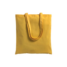Carica l&#39;immagine nel visualizzatore di Gallery, borsa shopper in cotone 180 gm² con manici lunghi e soffietto 01325686 giallo DET01
