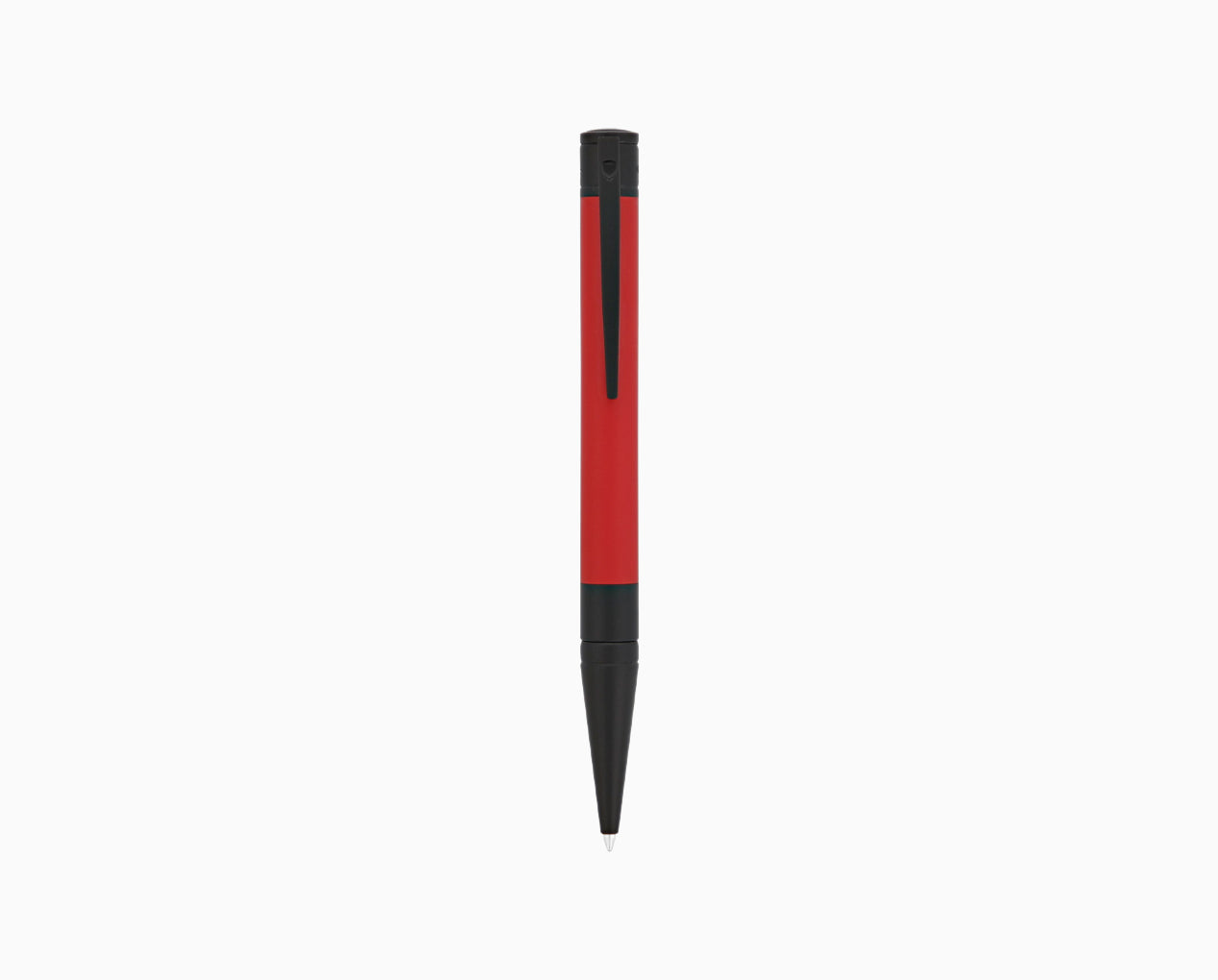 STYLO BILLE D-INITIAL NOIR ET ROUGE MAT