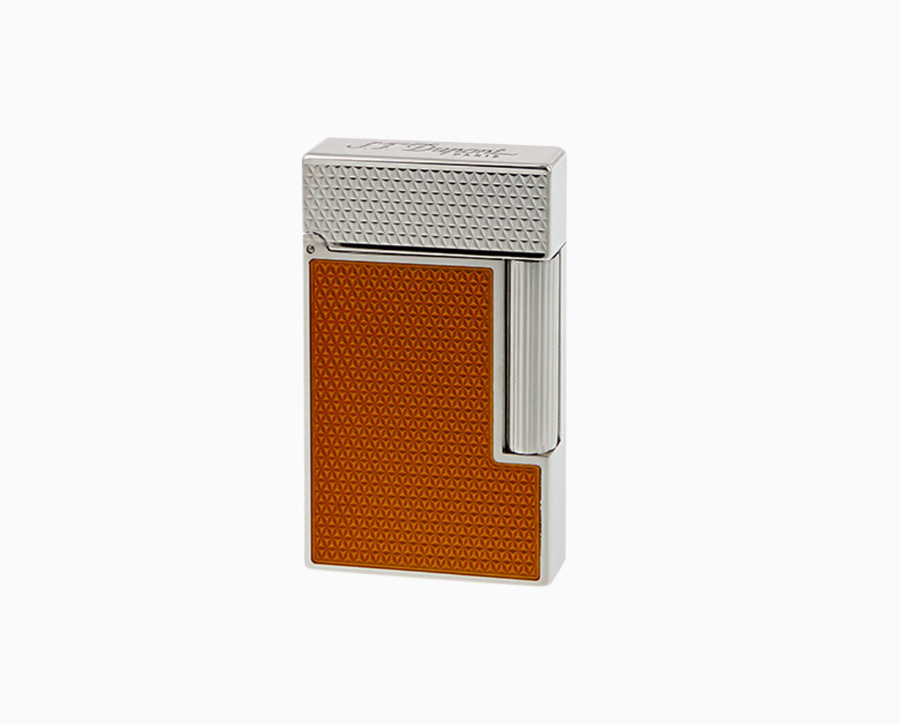 BRIQUET LIGNE 2 GUILLOCHE SOUS LAQUE ORANGE VIF