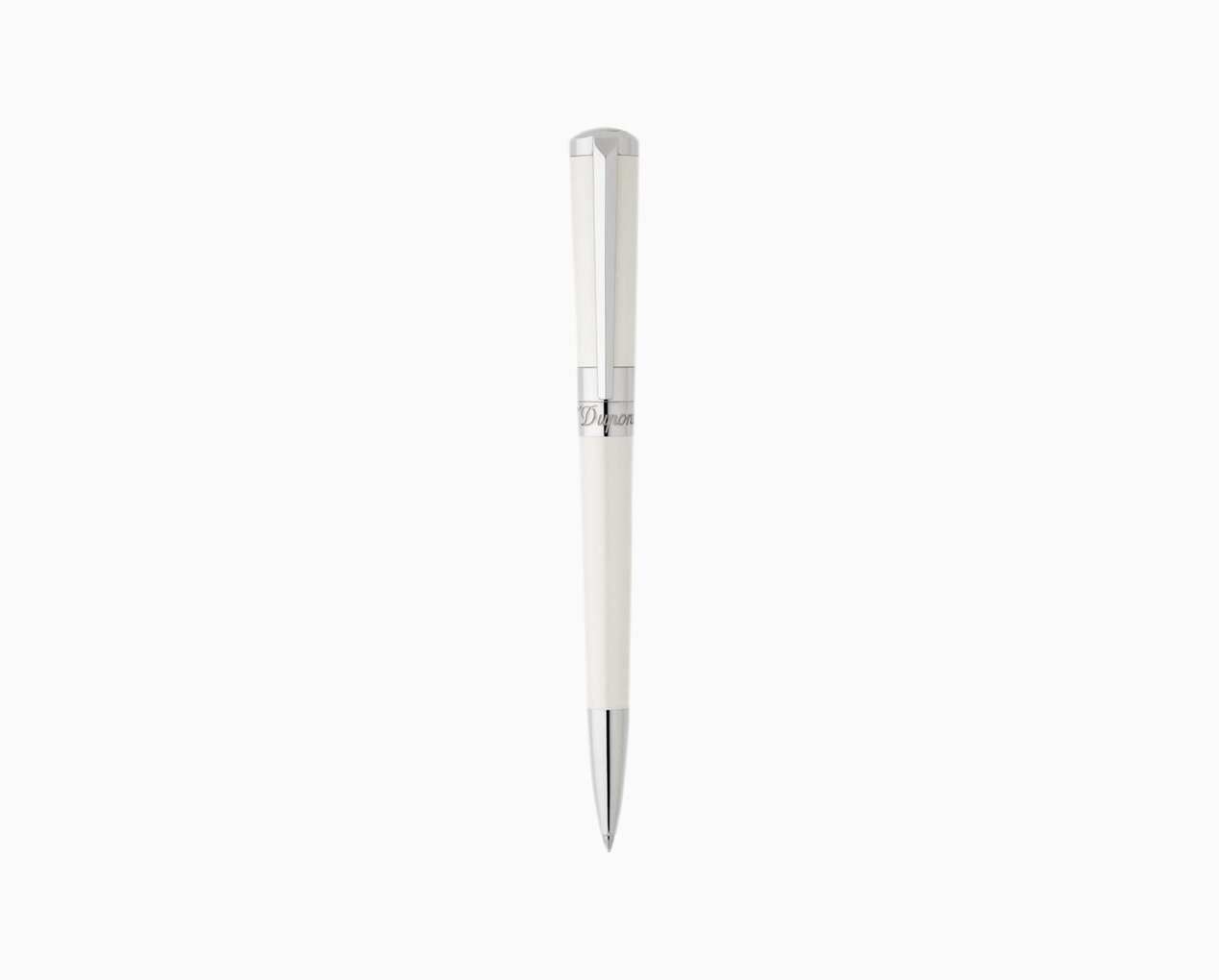 Stylo bille Liberte Laque Naturelle pearly white finition Palladium