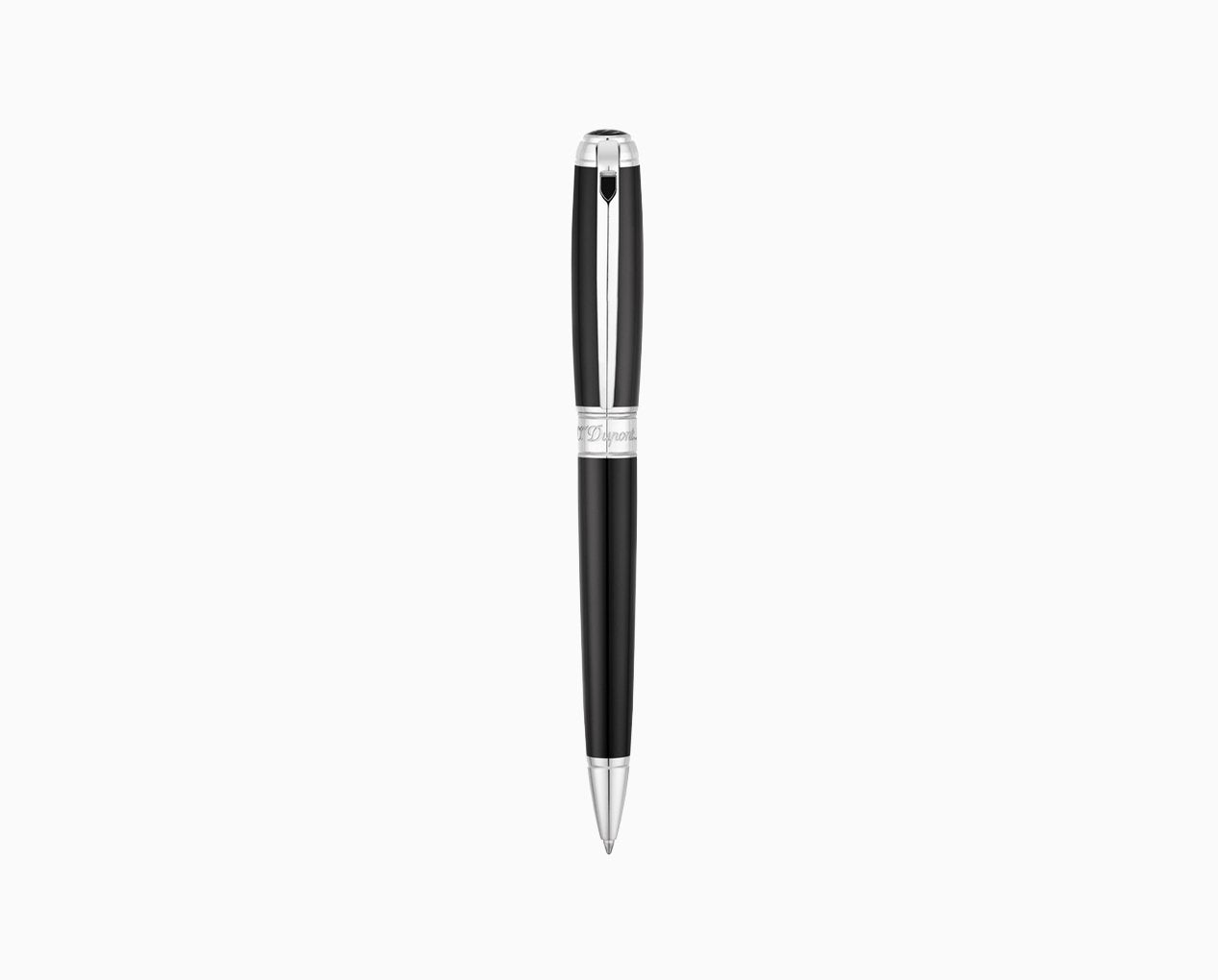 Stylo bille Line D large noir et palladium