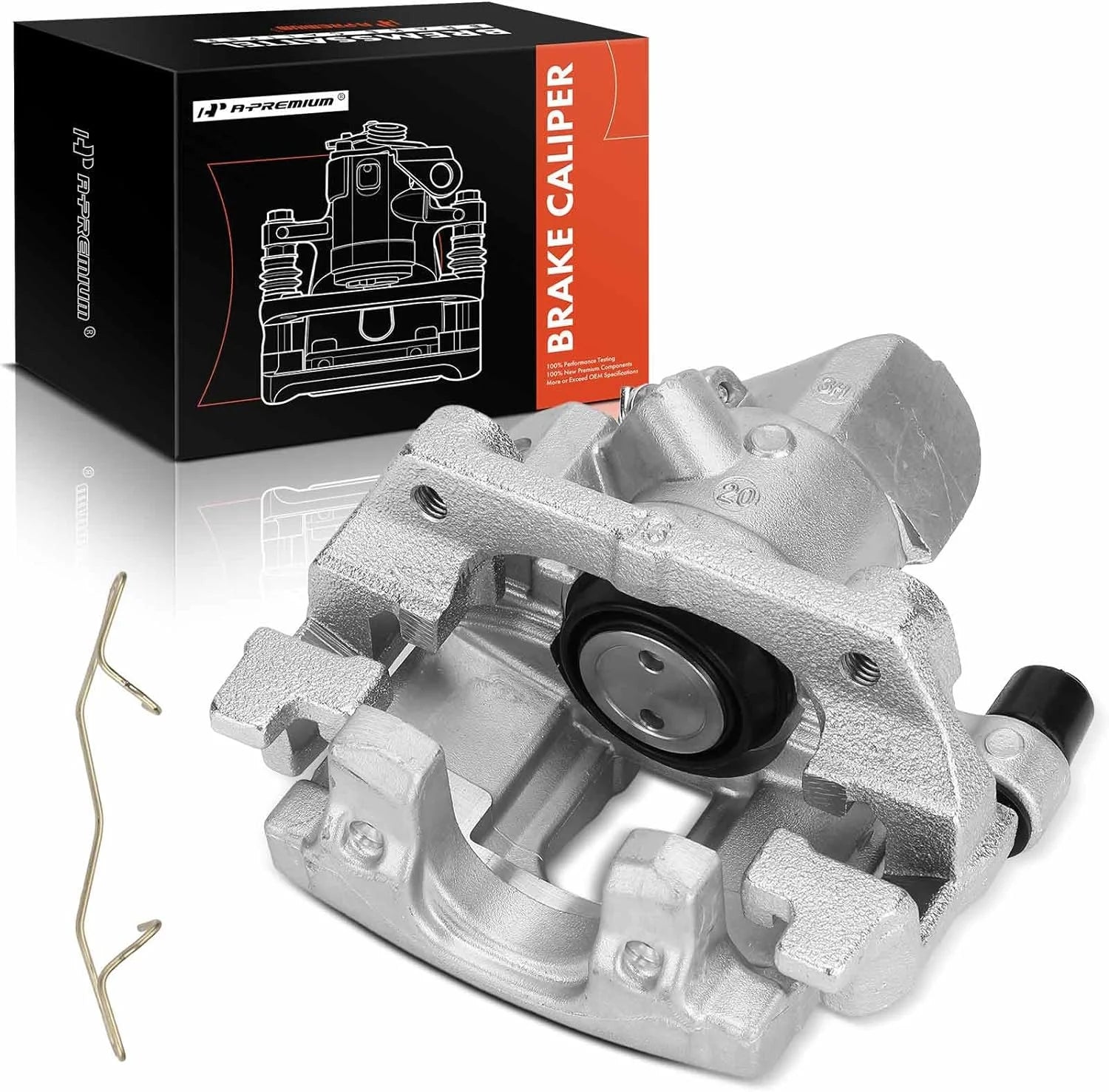 A-Premium Disc Brake Caliper Assembly with Bracket Compatible with Ford Escape 2013-2016 Transit Connect Mazda 3 2009-2013 Rear Right Passenger Side
