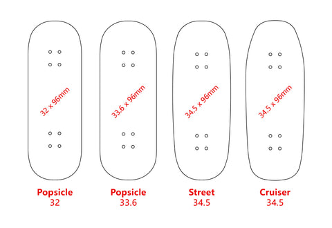  four types of decks for the finger skateboard of XFLIPPRO