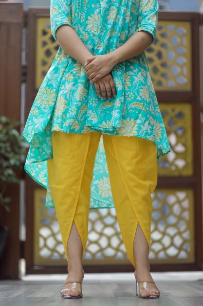 Gazal Set of 3 (Kurta, Tulip Pants and Lace Dupatta) – Old Marigold