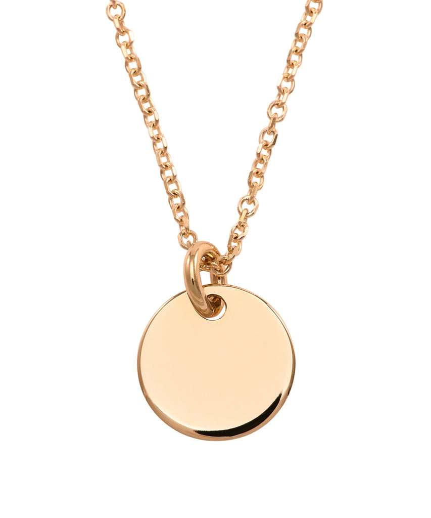 9ct Gold Diamond Cut Open Circle Pendant Necklace - TB Mitchell - Necklets  | TB Mitchell