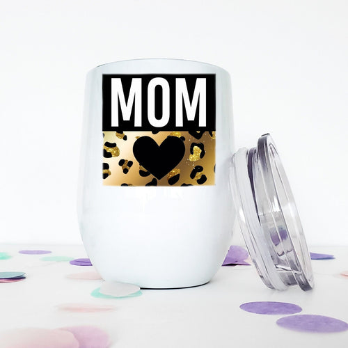 Wine Tumbler For Mother Leopard Cheetah Mom Juice Stainless Steel