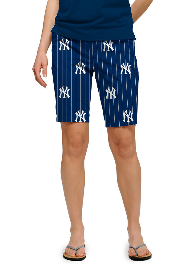 New York Mets 2016 MLB Womens Pinstripe Polyester Shorts