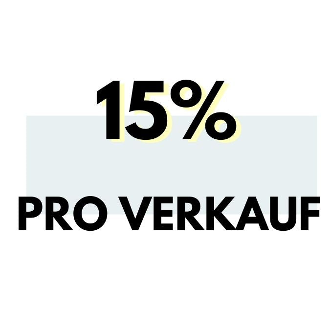 15% Provision pro Verkauf