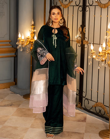 New Velvet Frocks Designs in Pakistan (2022 Collection)