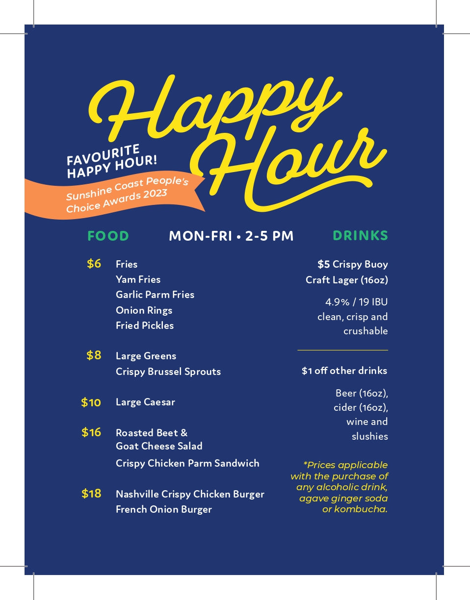 Happy Hour Restaurant Kitchen Tapworks Brewing Company